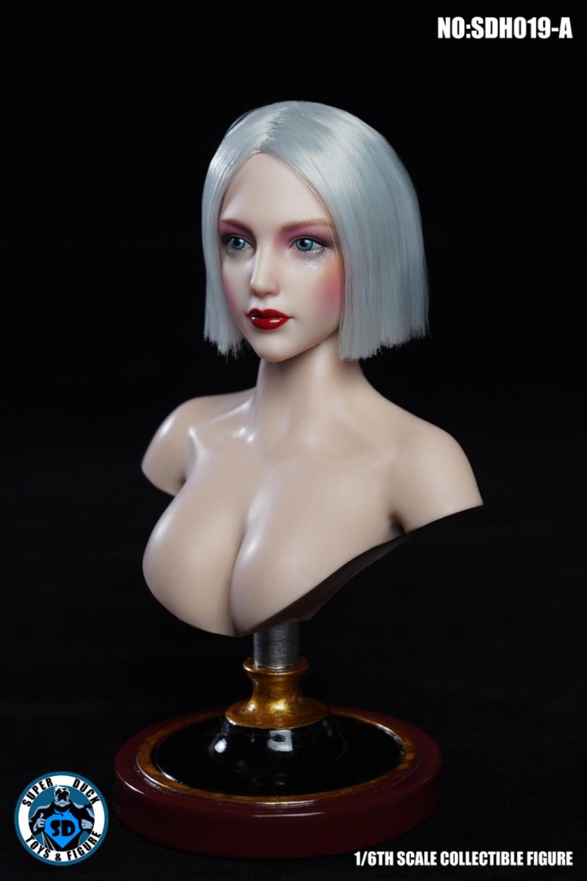 SUPER DUCK : 1/6 SDH019 Female head carving - ABC three models