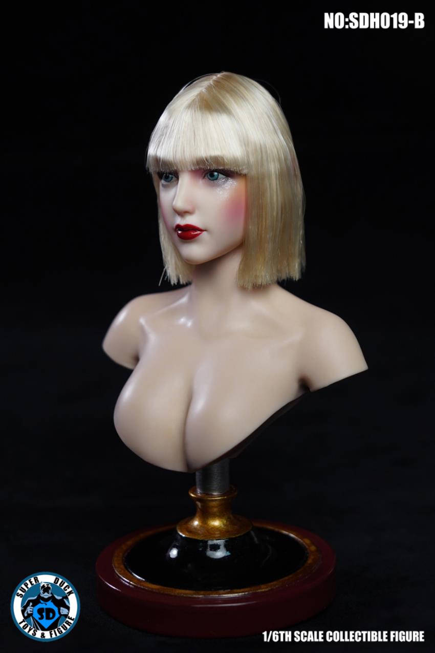 SUPER DUCK : 1/6 SDH019 Female head carving - ABC three models