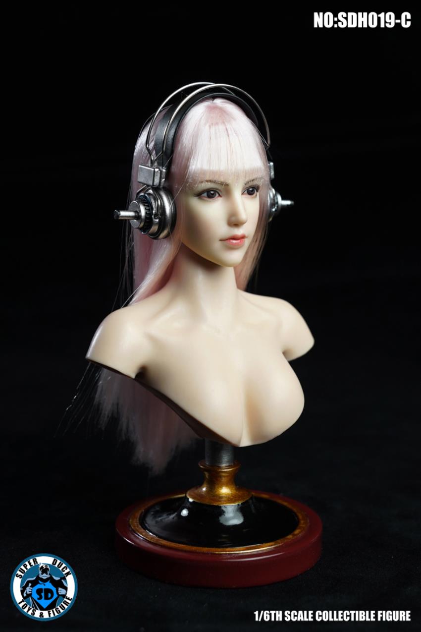 SUPER DUCK : 1/6 SDH019 Female head carving - ABC three models