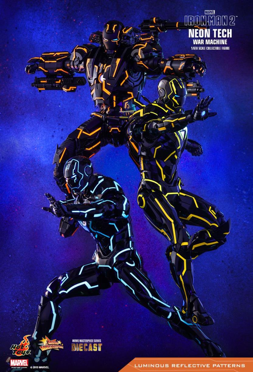 IRON MAN 2 NEON TECH WAR MACHINE 1/6TH SCALE COLLECTIBLE FIGURE