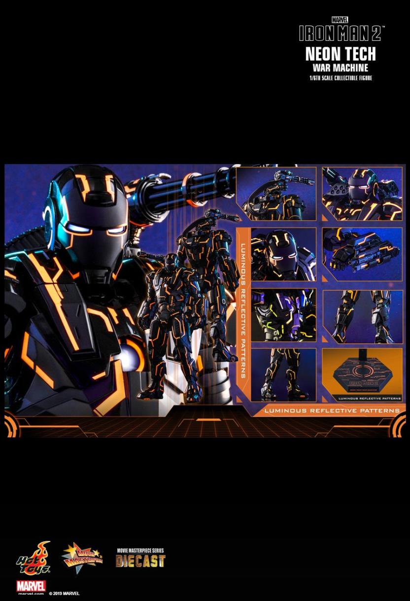 IRON MAN 2 NEON TECH WAR MACHINE 1/6TH SCALE COLLECTIBLE FIGURE