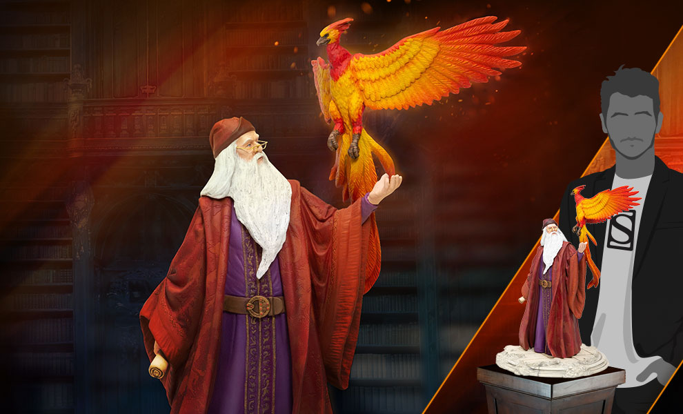 Dumbledore with Fawkes (Enesco, LLC)