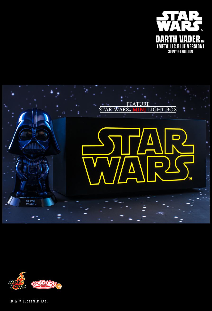 STAR WARS: EPISODE VI RETURN OF THE JEDI DARTH VADER (METALLIC BLUE VERSION) COSBABY (S) BOBBLE-HEAD (Hot Toys)