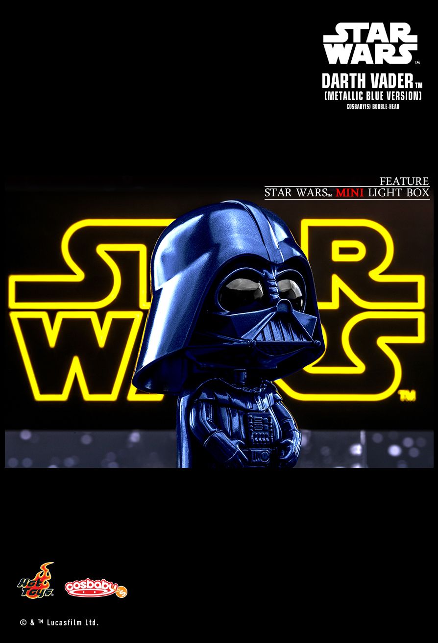 STAR WARS: EPISODE VI RETURN OF THE JEDI DARTH VADER (METALLIC BLUE VERSION) COSBABY (S) BOBBLE-HEAD (Hot Toys)