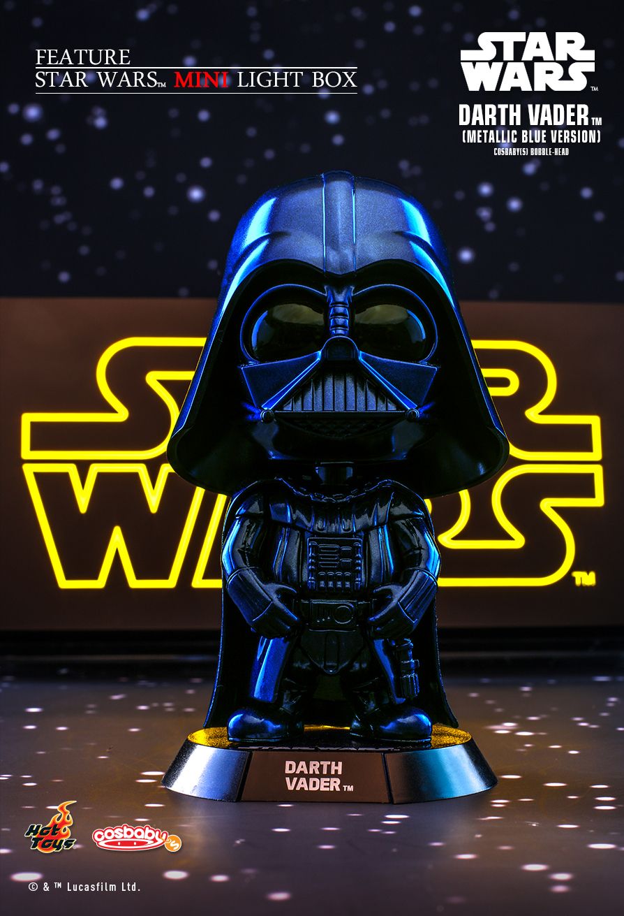 STAR WARS: EPISODE VI RETURN OF THE JEDI DARTH VADER (METALLIC BLUE VERSION) COSBABY (S) BOBBLE-HEAD (Hot Toys)
