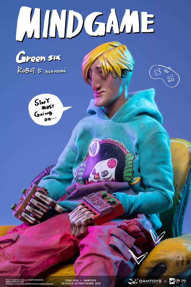 [Damtoys x Coal Dog] New Collaboration Mindgame series GREEN SIX 1/6 Action figure (ZP003)