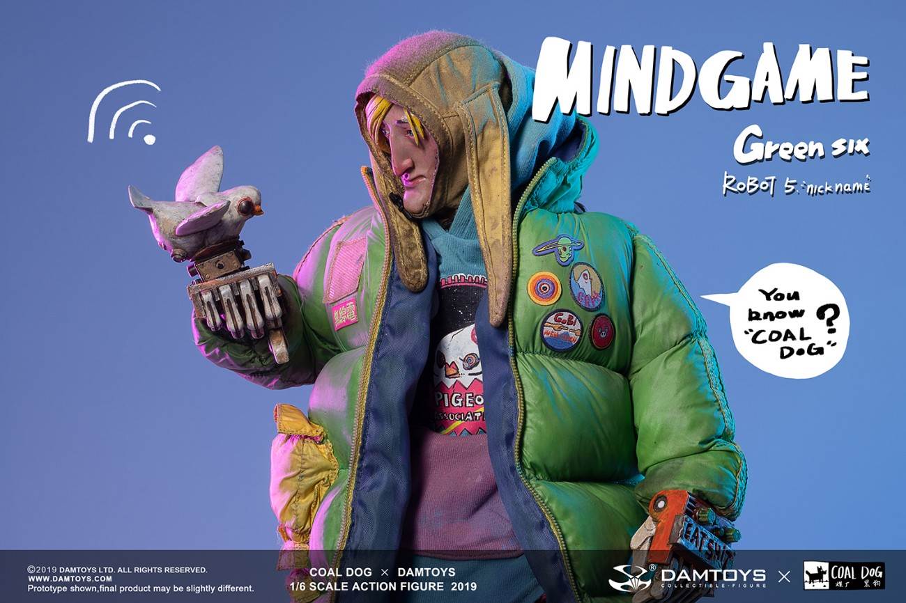 [Damtoys x Coal Dog] New Collaboration Mindgame series GREEN SIX 1/6 Action figure (ZP003)
