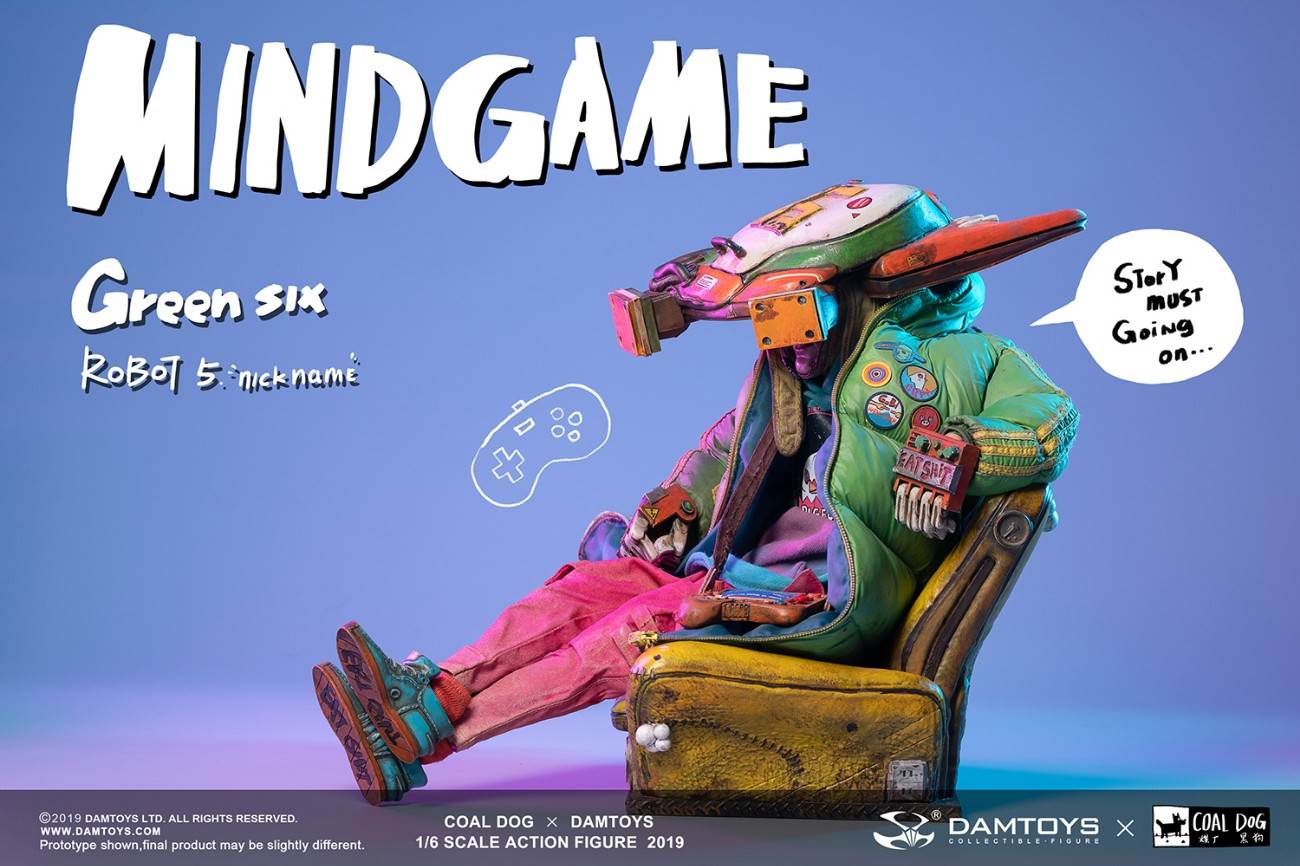 [Damtoys x Coal Dog] New Collaboration Mindgame series GREEN SIX 1/6 Action figure (ZP003)
