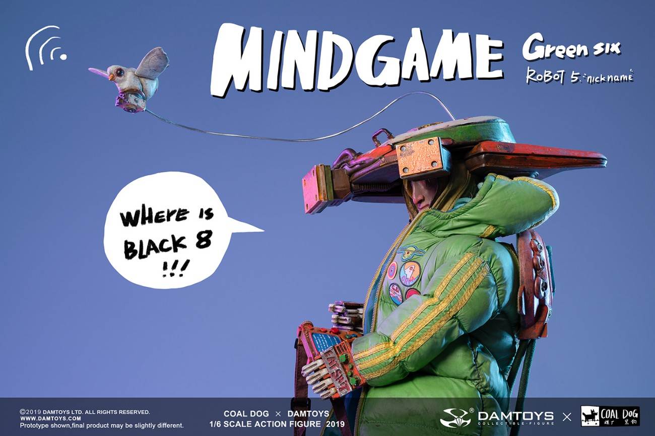 [Damtoys x Coal Dog] New Collaboration Mindgame series GREEN SIX 1/6 Action figure (ZP003)