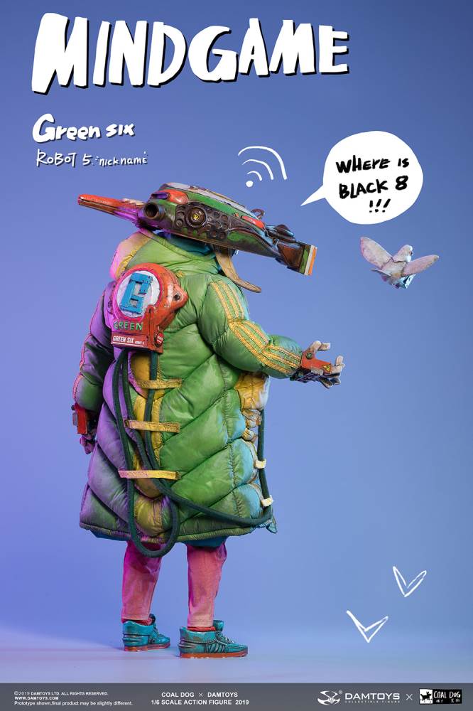 [Damtoys x Coal Dog] New Collaboration Mindgame series GREEN SIX 1/6 Action figure (ZP003)