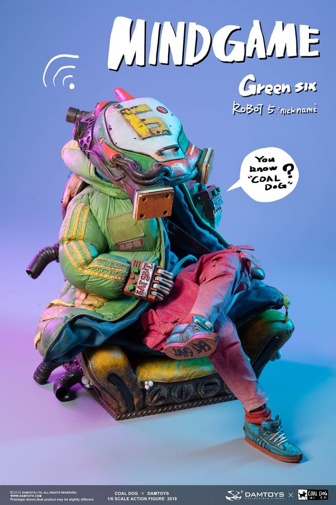 [Damtoys x Coal Dog] New Collaboration Mindgame series GREEN SIX 1/6 Action figure (ZP003)
