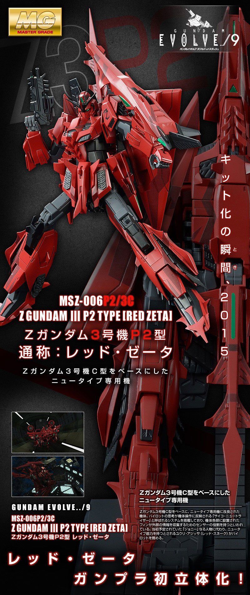MSZ-006P2/3C Z GUNDAM III P2 TYPE [RED ZETA] Bandai