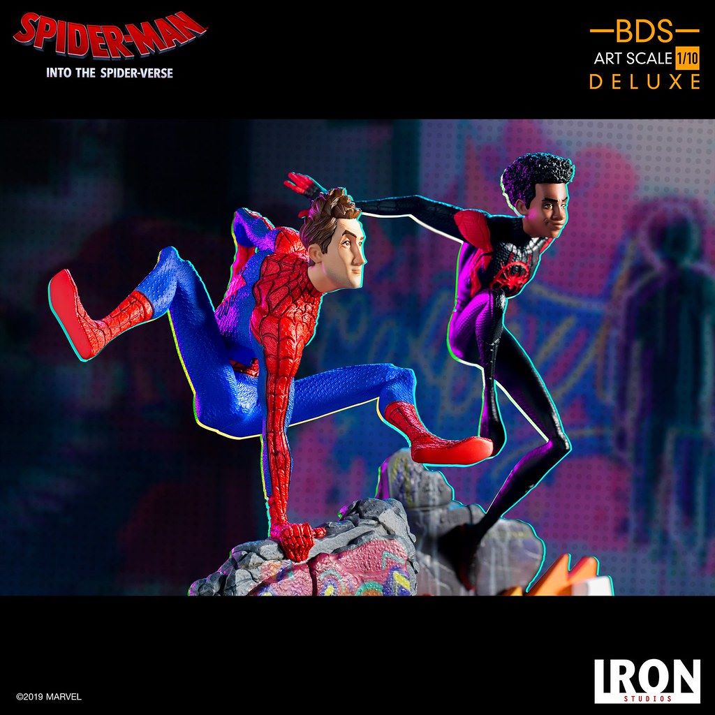 Spider-Man Noir & Spider-Ham BDS Art Scale 1/10 (Spider-Man: Into the Spider-Verse) Iron Studios