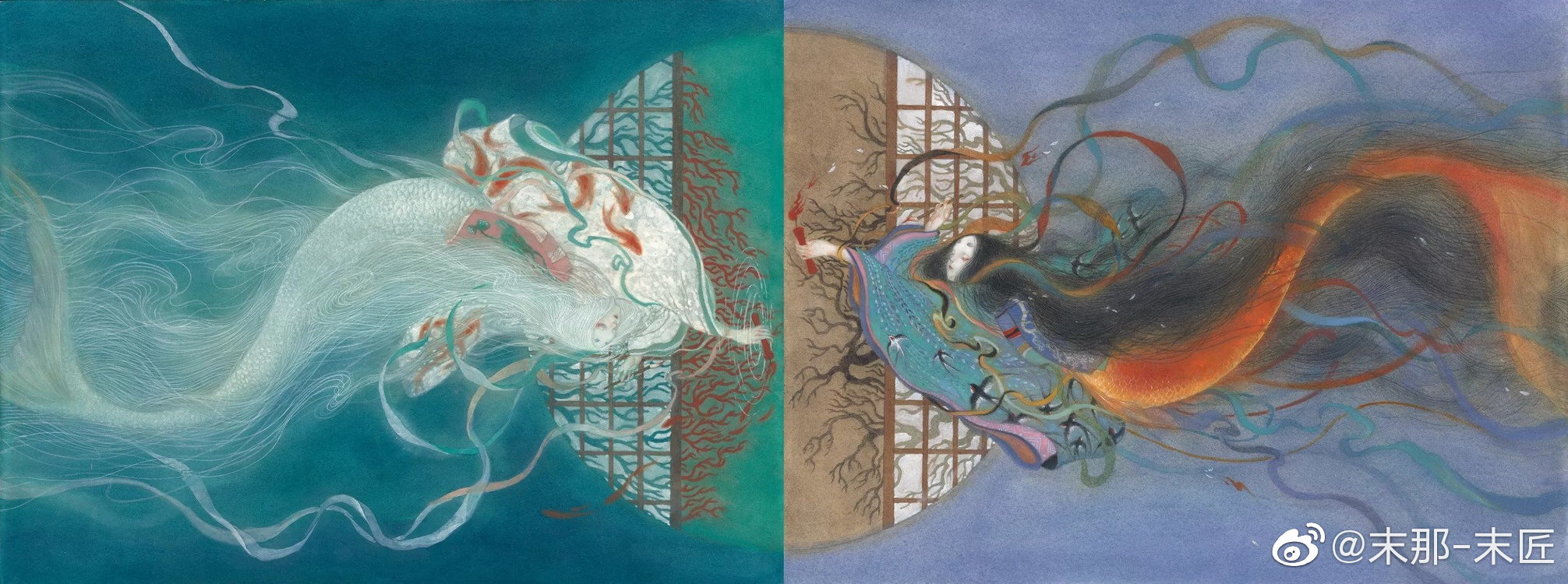 Red Candle and Mermaid