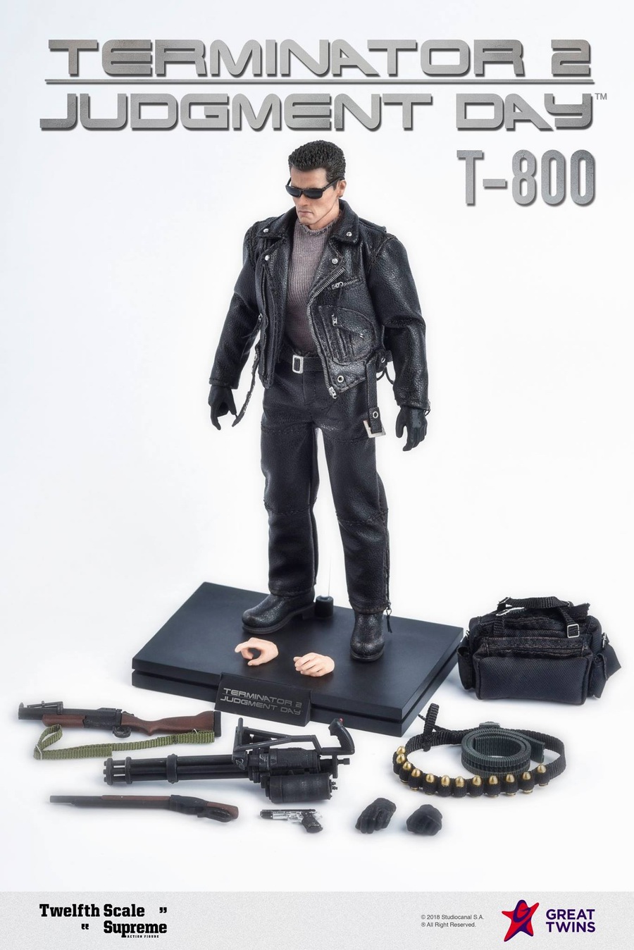GREAT TWINS TERMINATOR 2: JUDGEMENT DAY T800 1/12 SCALE