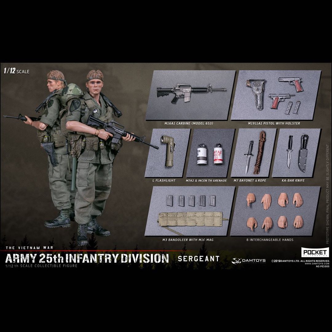 DAMTOYS PES005 1/12 POCKET ELITE SERIES:ARMY 25th Infantry Division Private SERGEANT