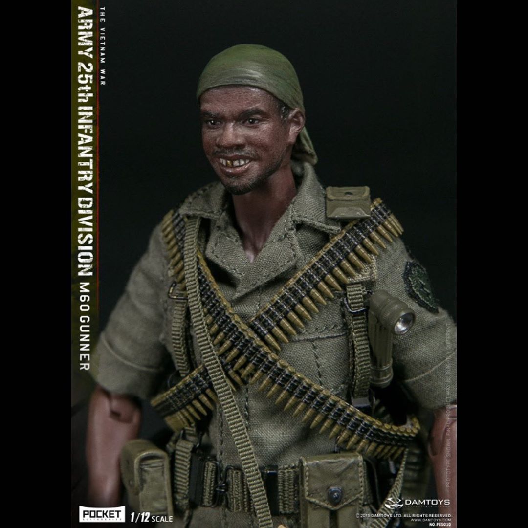 DAMTOYS : 1/12 POCKET ELITE SERIES : ARMY 25th Infantry Division M60 GUNNER