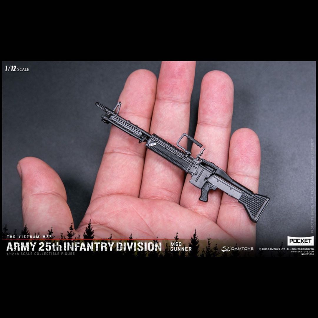DAMTOYS : 1/12 POCKET ELITE SERIES : ARMY 25th Infantry Division M60 GUNNER