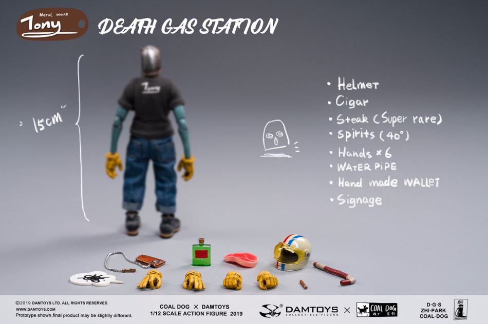 DAMTOYS x COALDOG Iron Head Tony - Death Gas Station series 1/12 Posable figure