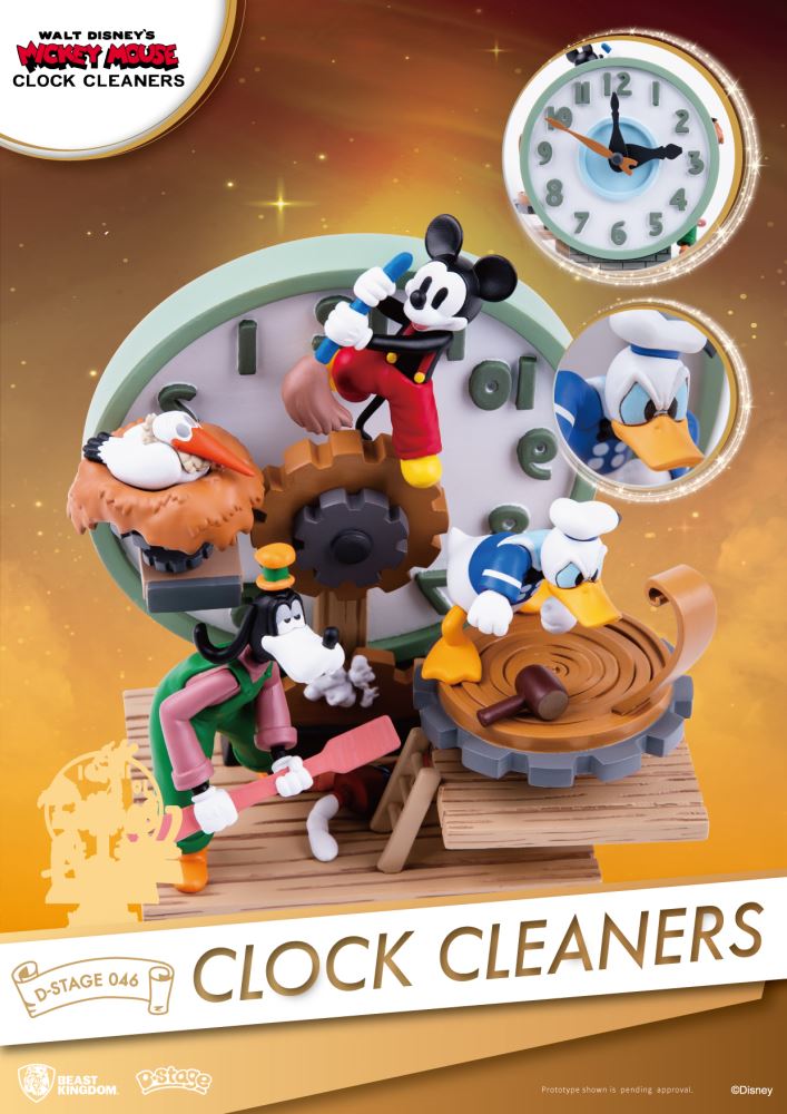 Beast Kingdom : Mickey's 90th Anniversary - Scene Statue: Clock Cleaner