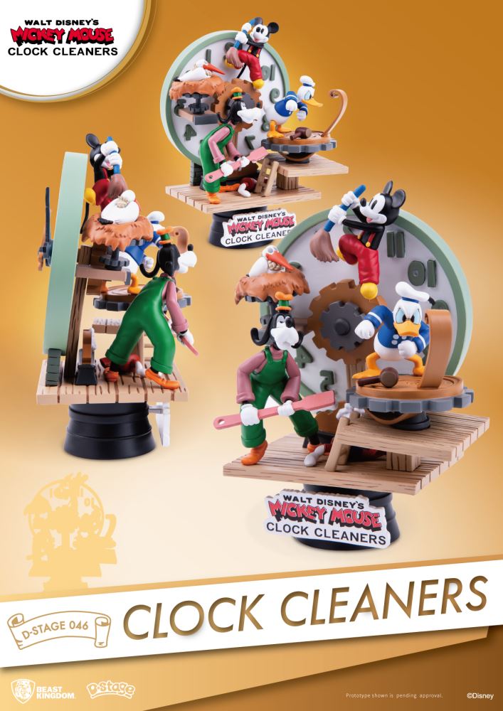 Beast Kingdom : Mickey's 90th Anniversary - Scene Statue: Clock Cleaner