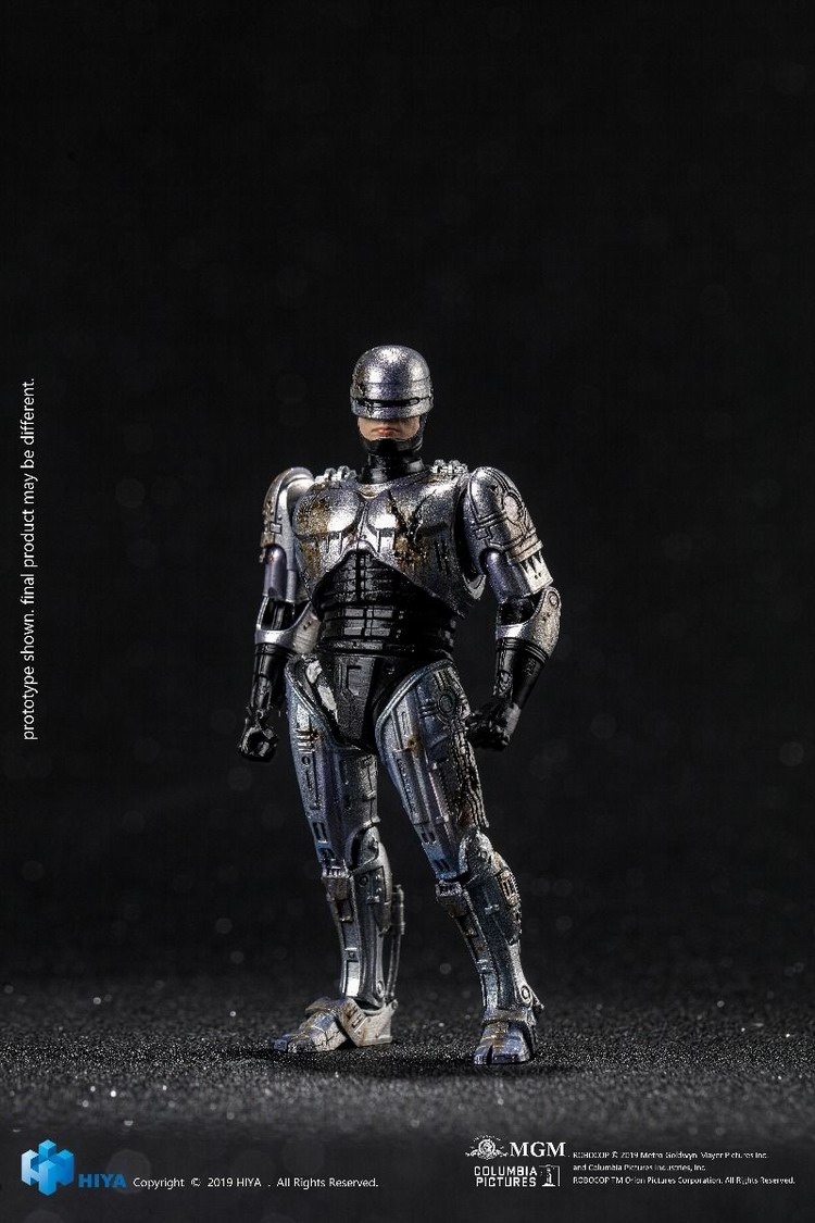 Hiya Toys : Battle Damage ROBOCOP 1:18 Scale 4 Inch Acton Figure