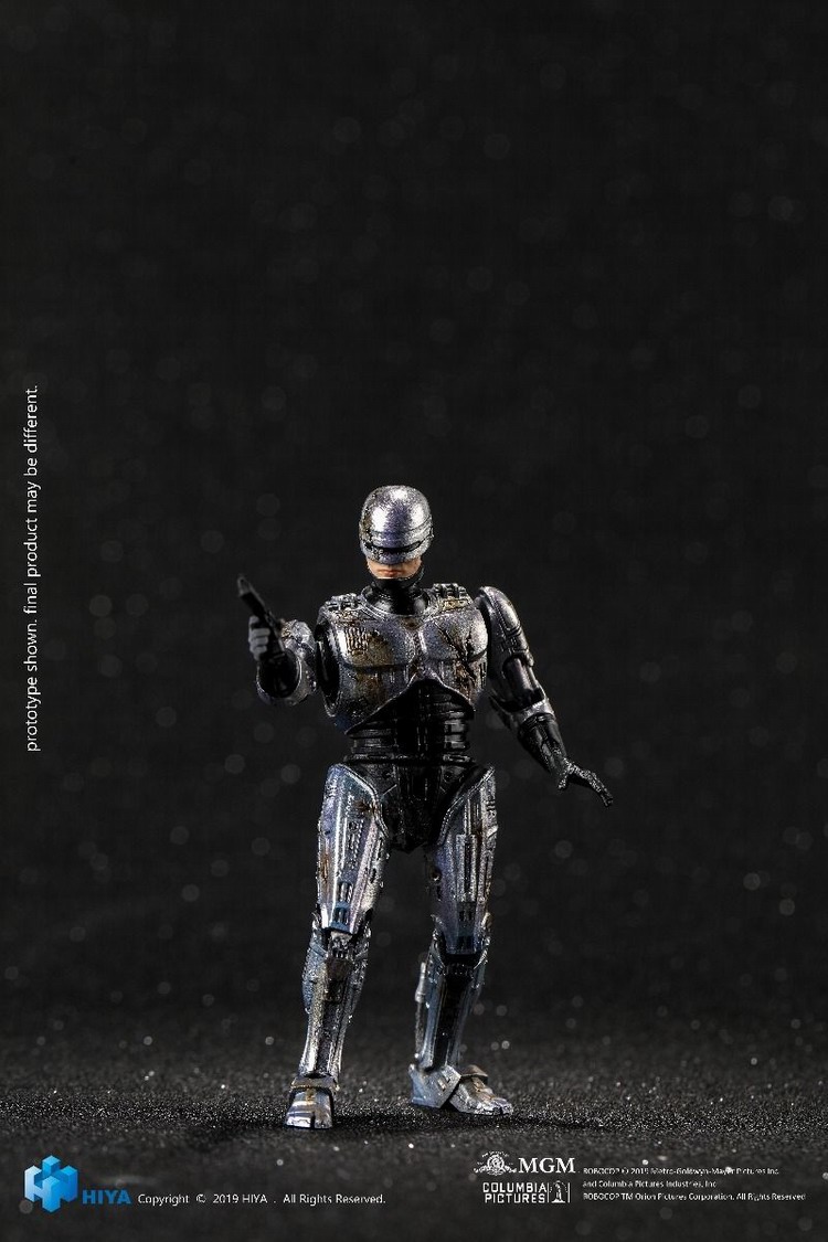Hiya Toys : Battle Damage ROBOCOP 1:18 Scale 4 Inch Acton Figure