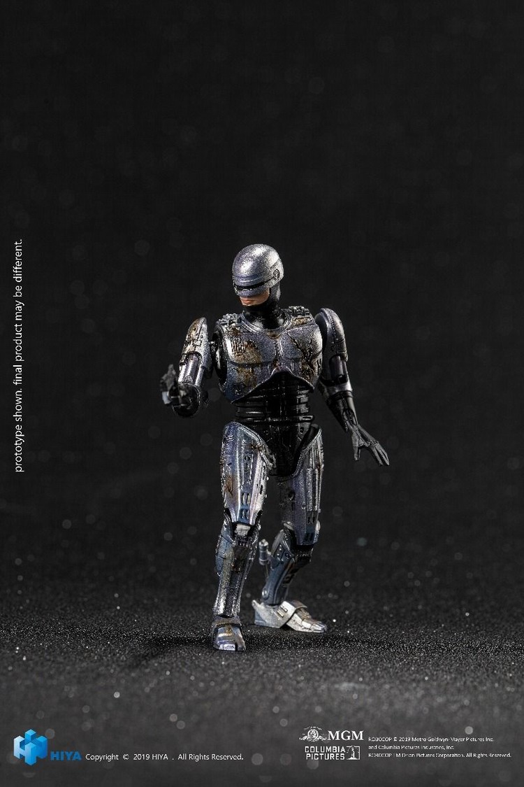 Hiya Toys : Battle Damage ROBOCOP 1:18 Scale 4 Inch Acton Figure
