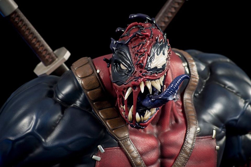 Private Custom Venom in Deadpool 1/4 Scale Resin Statue with 5 Heads