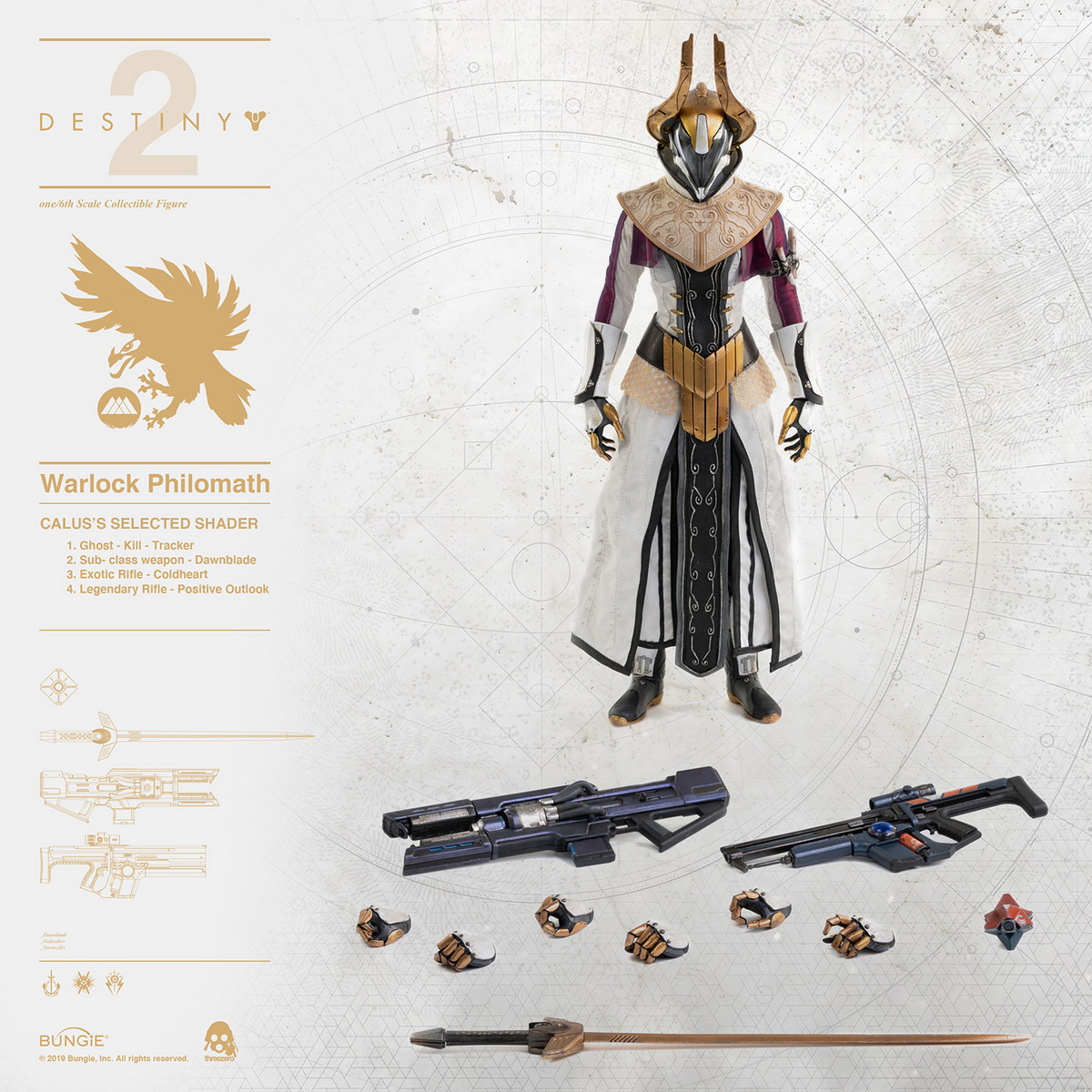 Threezero : Destiny 2 Warlock Philomath CALUS'S SELECTED style color matching