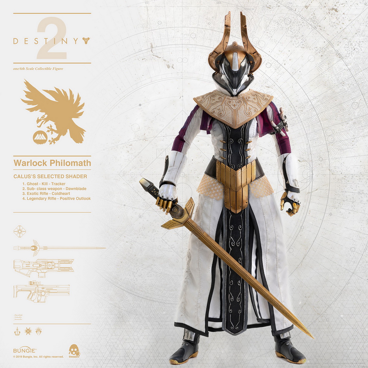 Threezero : Destiny 2 Warlock Philomath CALUS'S SELECTED style color matching