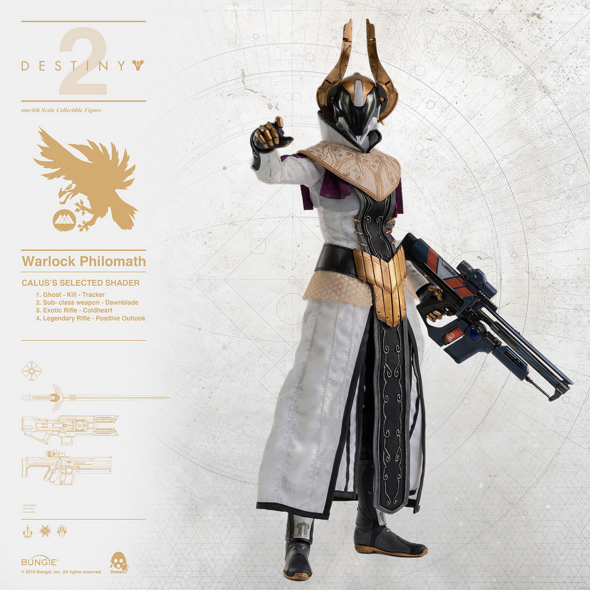 Threezero : Destiny 2 Warlock Philomath CALUS'S SELECTED style color matching