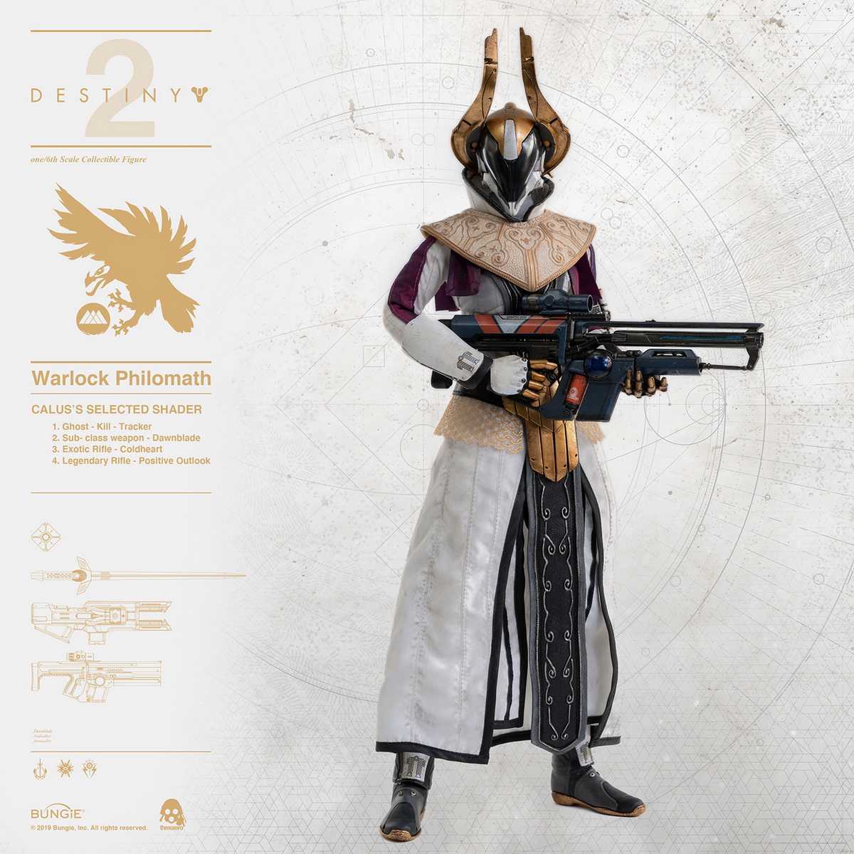 Threezero : Destiny 2 Warlock Philomath CALUS'S SELECTED style color matching