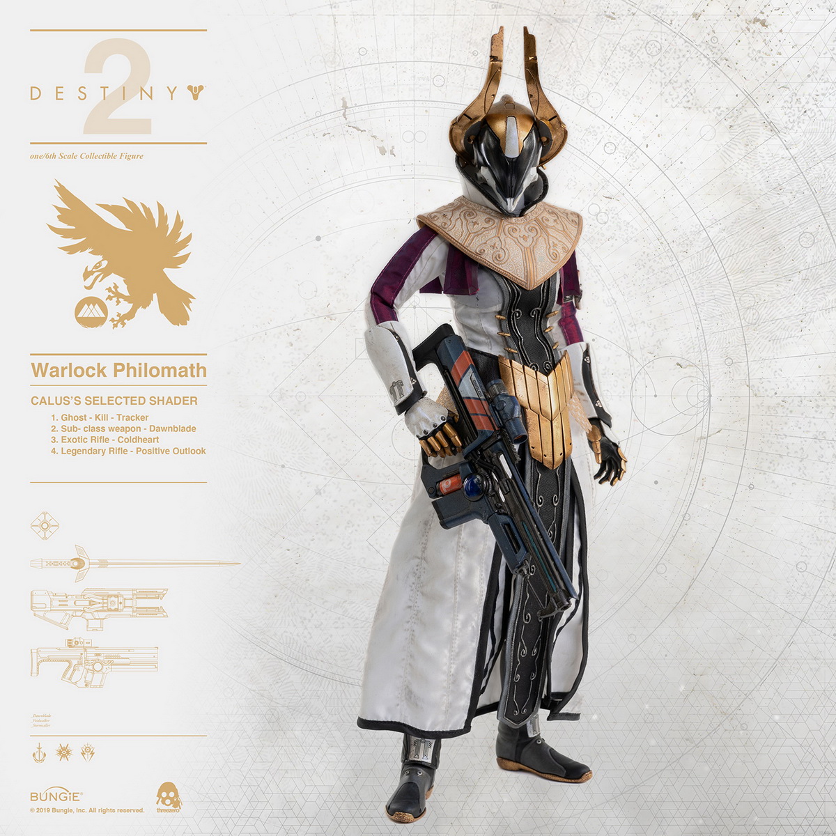 Threezero : Destiny 2 Warlock Philomath CALUS'S SELECTED style color matching