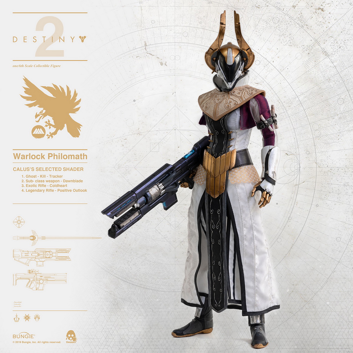 Threezero : Destiny 2 Warlock Philomath CALUS'S SELECTED style color matching