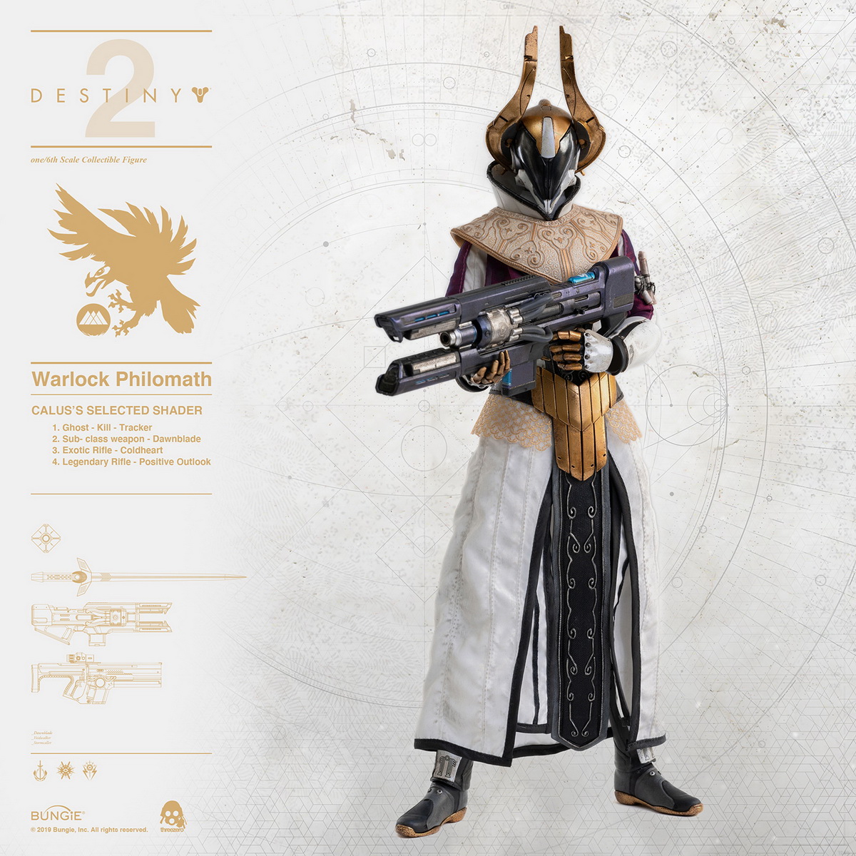 Threezero : Destiny 2 Warlock Philomath CALUS'S SELECTED style color matching