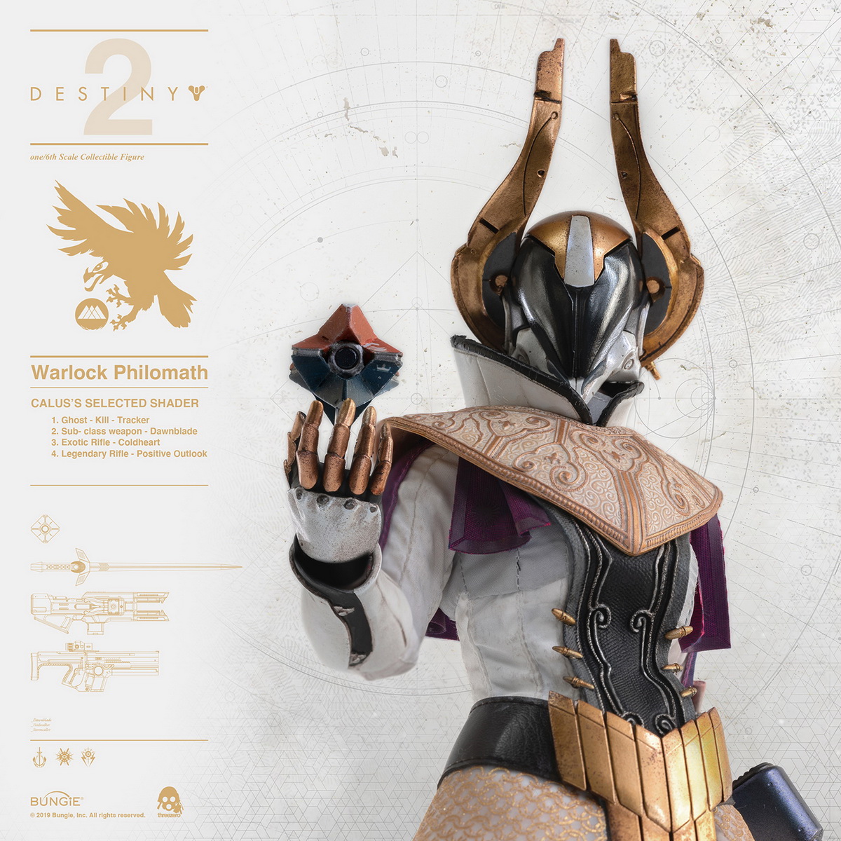 Threezero : Destiny 2 Warlock Philomath CALUS'S SELECTED style color matching