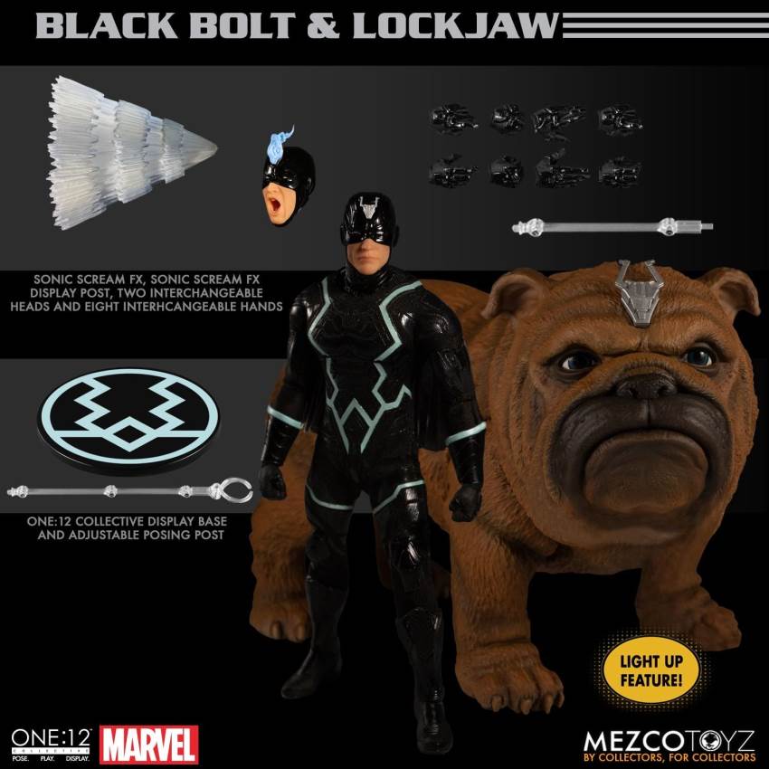 MEZCOTOYZ Marvel One:12 Collective Black Bolt & Lockjaw Set