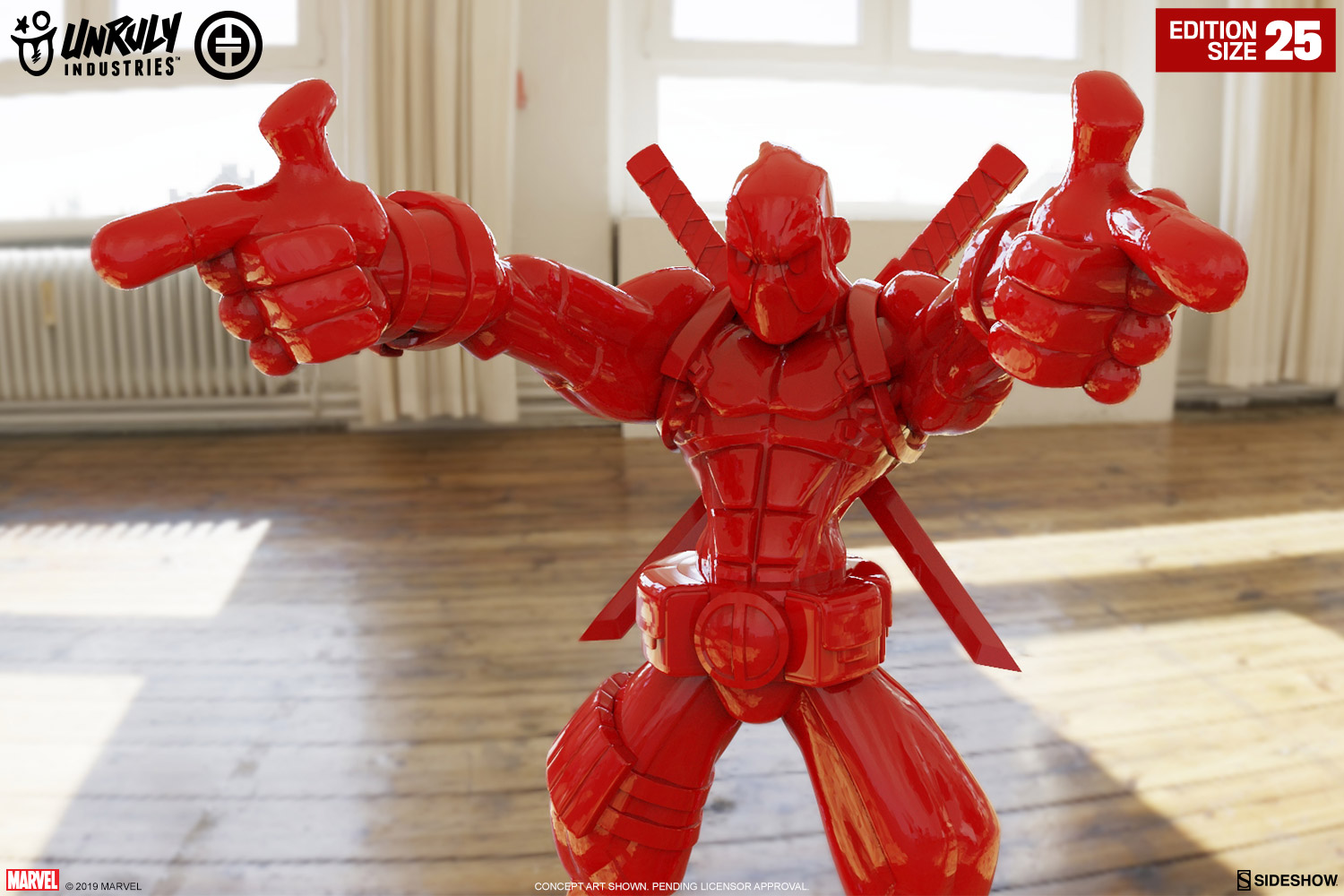 Wade Giant-Sized (Gloss Red Edition) Designer Collectible Toy by Unruly