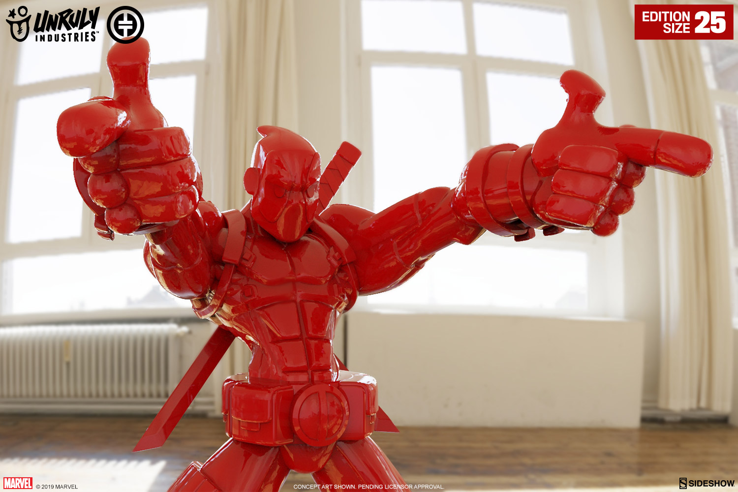 Wade Giant-Sized (Gloss Red Edition) Designer Collectible Toy by Unruly