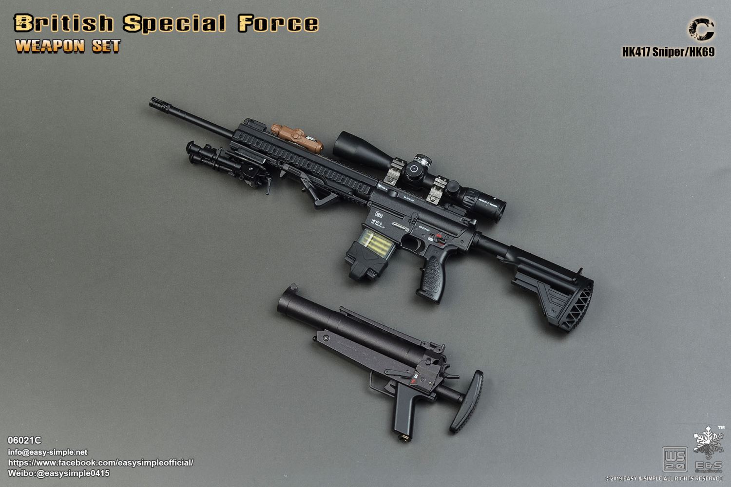 Easy & Simple : 1/6 British SF Weapon Set three optional