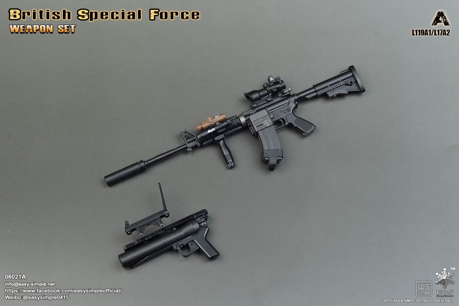 Easy & Simple : 1/6 British SF Weapon Set three optional