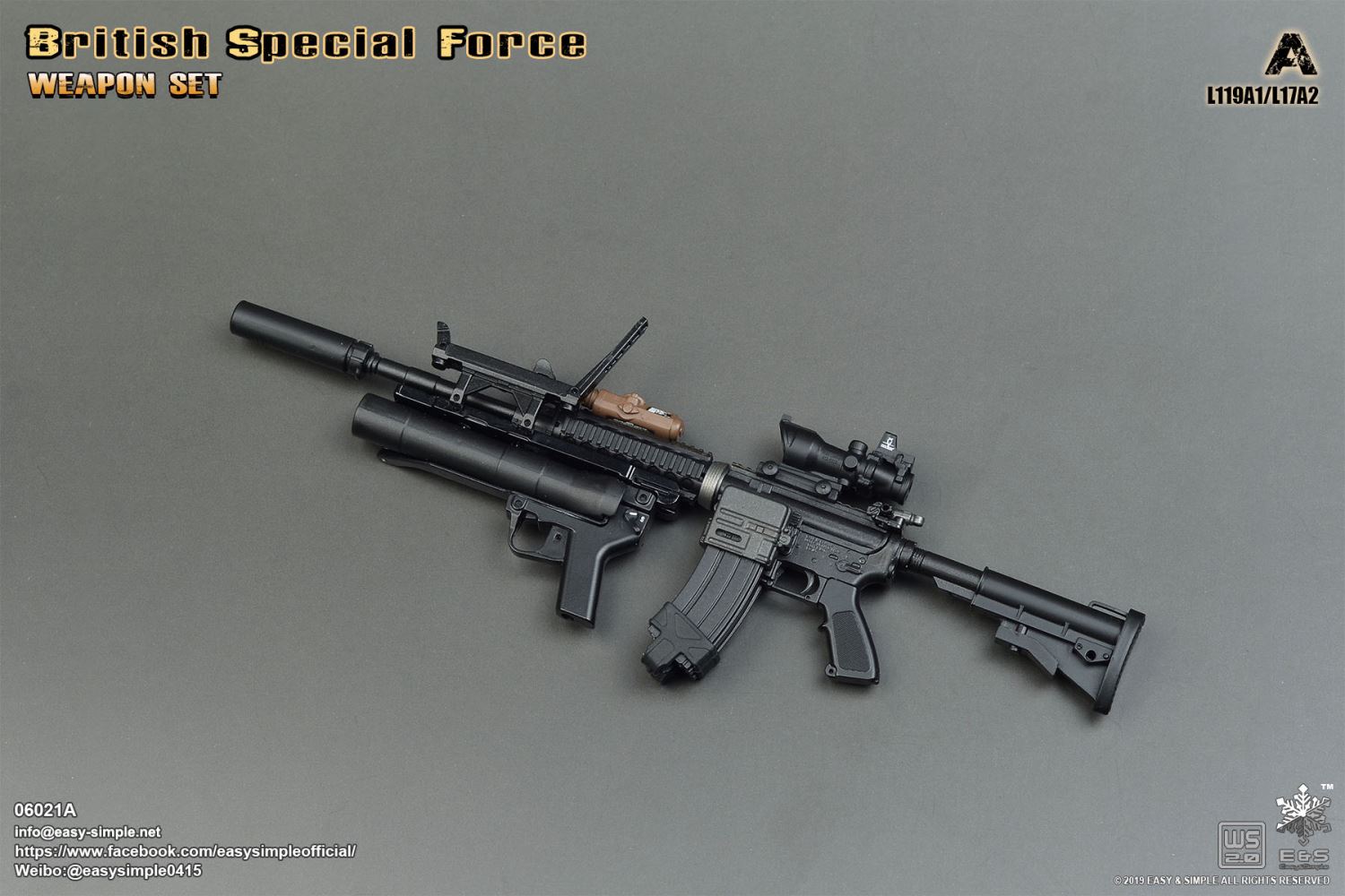 Easy & Simple : 1/6 British SF Weapon Set three optional