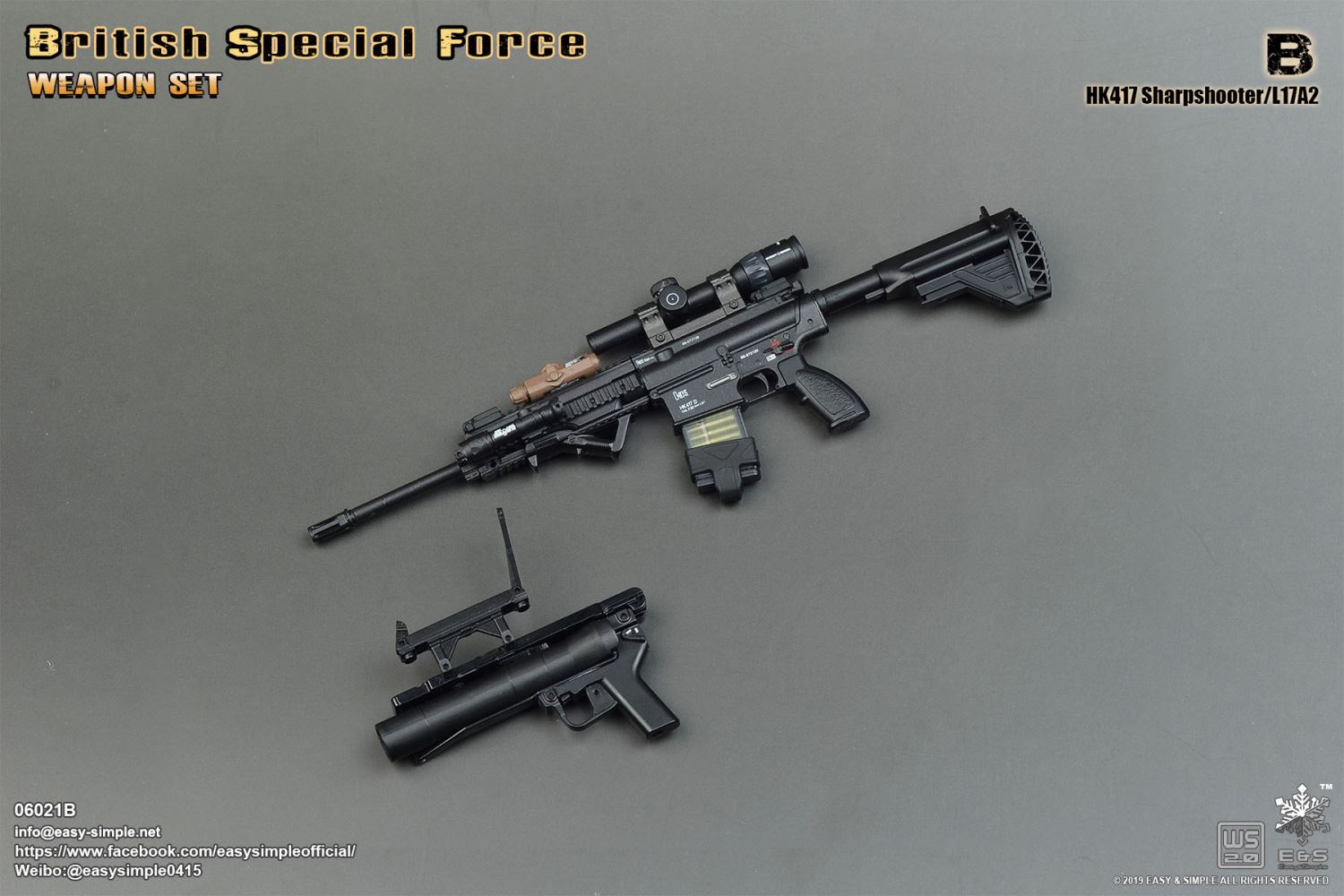 Easy & Simple : 1/6 British SF Weapon Set three optional
