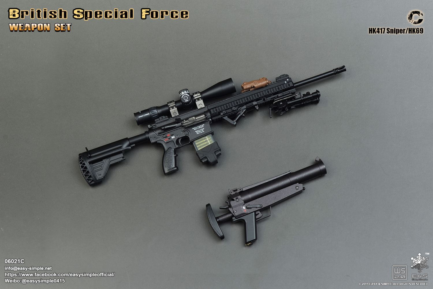 Easy & Simple : 1/6 British SF Weapon Set three optional