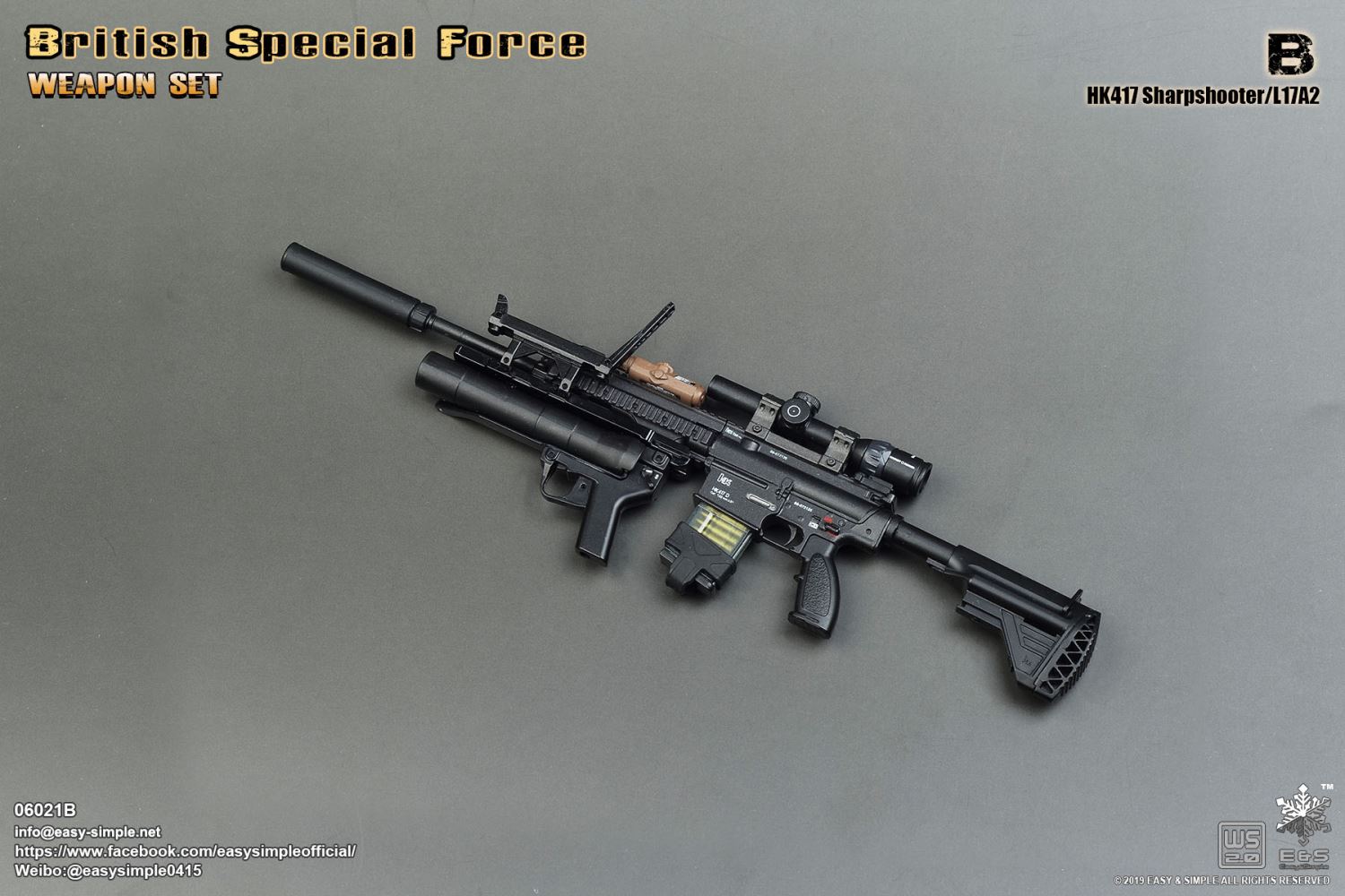 Easy & Simple : 1/6 British SF Weapon Set three optional