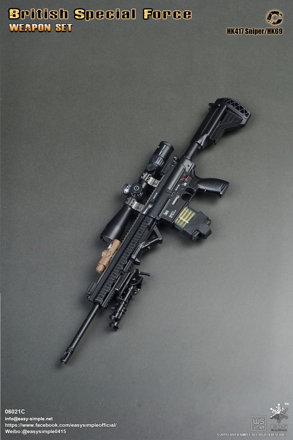 Easy & Simple : 1/6 British SF Weapon Set three optional