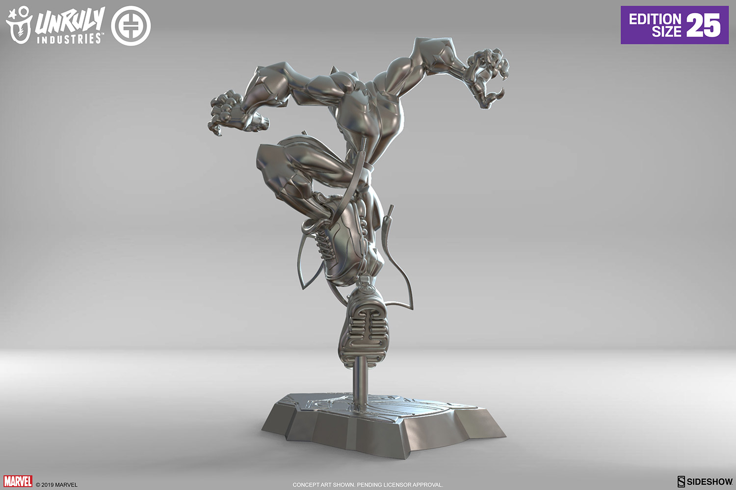 T'Challa Giant-Sized (Silver Edition) Designer Collectible Toy by Unruly