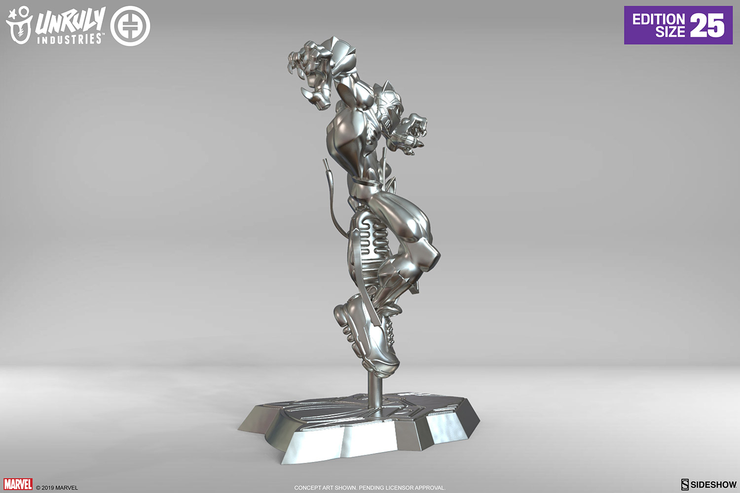 T'Challa Giant-Sized (Silver Edition) Designer Collectible Toy by Unruly