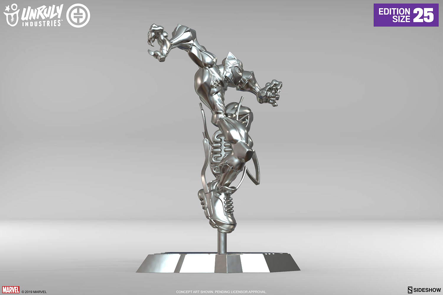 T'Challa Giant-Sized (Silver Edition) Designer Collectible Toy by Unruly